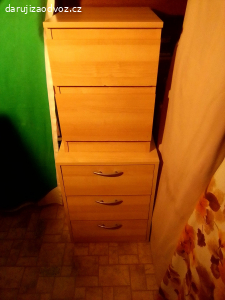 2 úložné skříňky se šuplíky