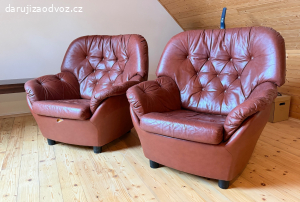 2ks křesla kožené/koženka za odvoz