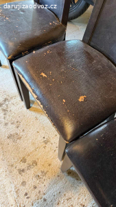 6ks zidle, tmave hnede, masiv, stav viz foto