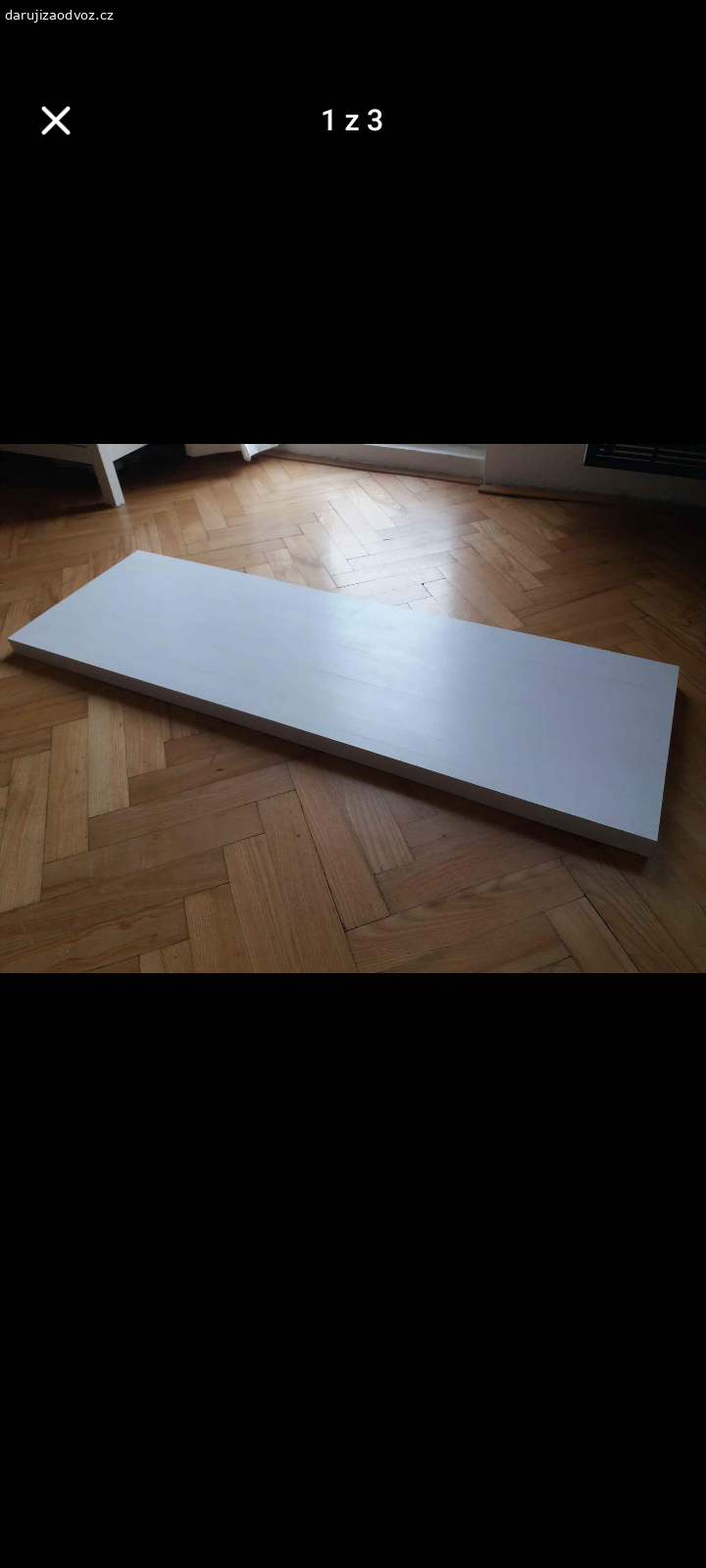 Bile police sparovky. Nabizim 4 kusy polic, sparovky natrene na bilo. Rozmery: 120x39x3,5cm
Pouze osobni vyzvednuti na Praze 5 Smichov.