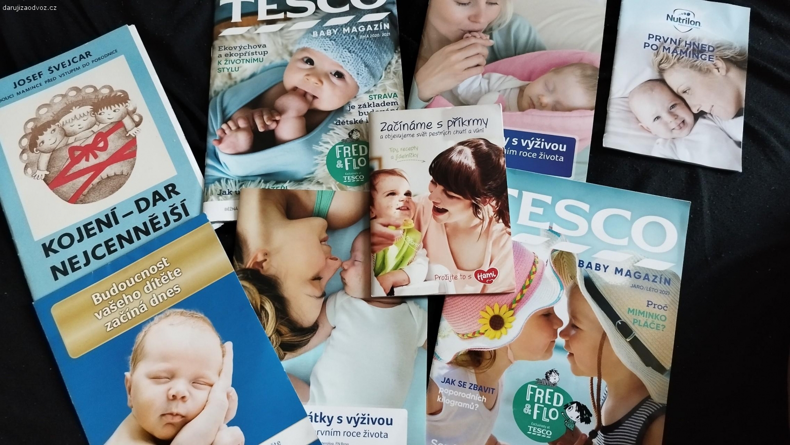 brožury pro maminky. mix brožur o kojení a prvních příkrmech