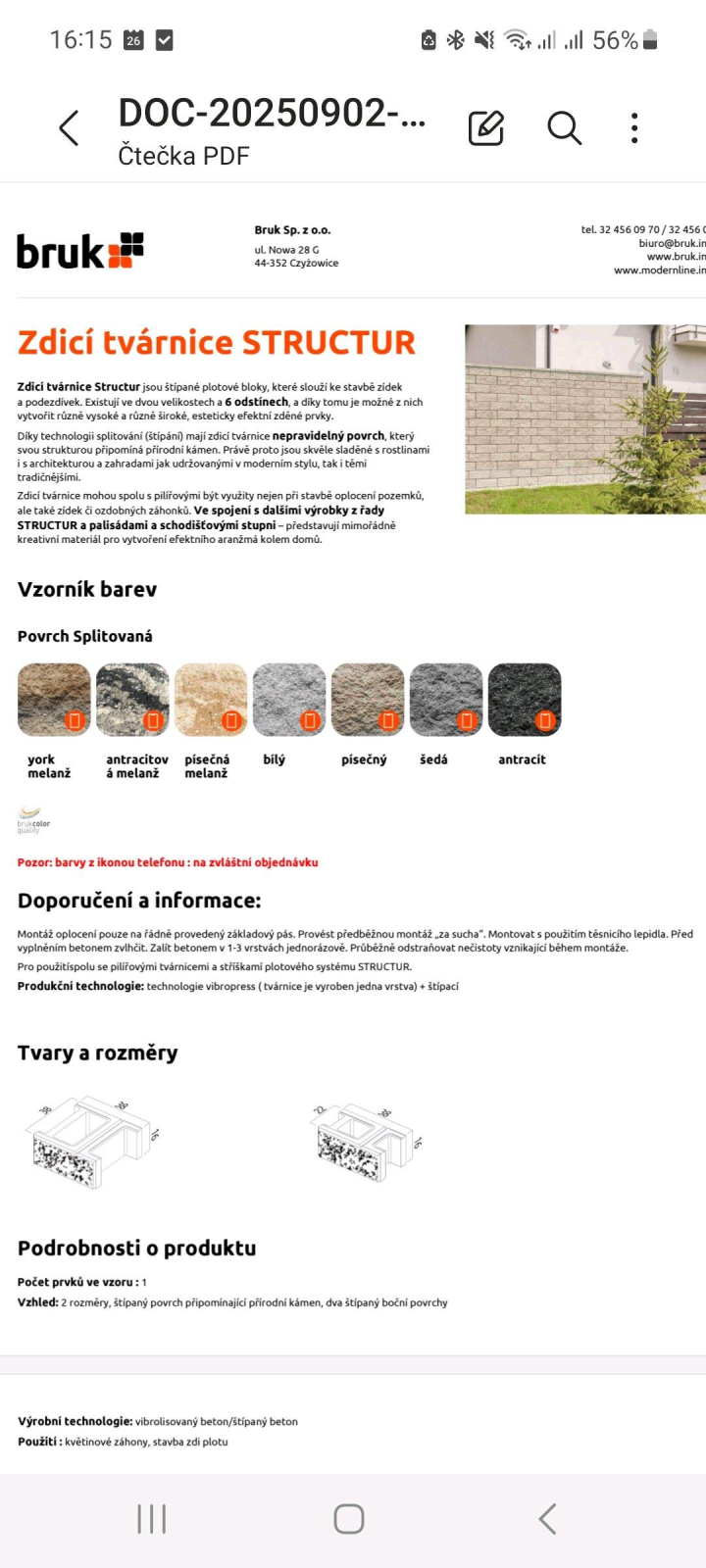 BRUK betonove plotove tvarnice. Plotove zvarnice znacky Bruk structur, 2 palety, ruzneho druhu,pilirove i zdici. lze pouzit do zakladu.