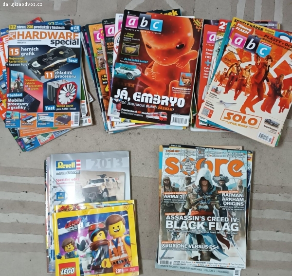 Časopisy ABC, PC extra, Level.... Přes 30 různých časopisů. Jde o ABC, PC extra, Score, Level a další. Dobrý stav. Ročníky ~ 2010-2018.