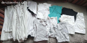 Dámská bílá tílka, trička s dlouhým rukávem