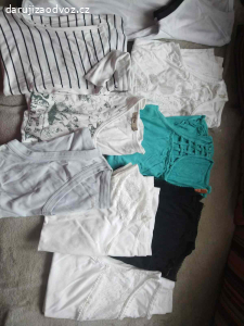 Dámská bílá tílka, trička s dlouhým rukávem