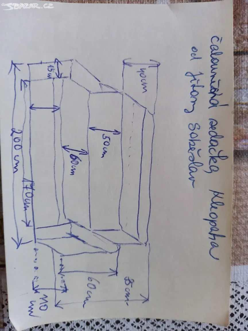 Sedací souprava Kleopatra. Retro sedací souprava Kleopatra z roku 1974, výrobce Jitona Soběslav, ve velmi dobrém stavu. Rozměry uvedeny na fotografiích. K prohlédnutí vždy o víkendu v Bechyni. V případě zájmu napište a domluvíme se na termínu vyzvednutí.