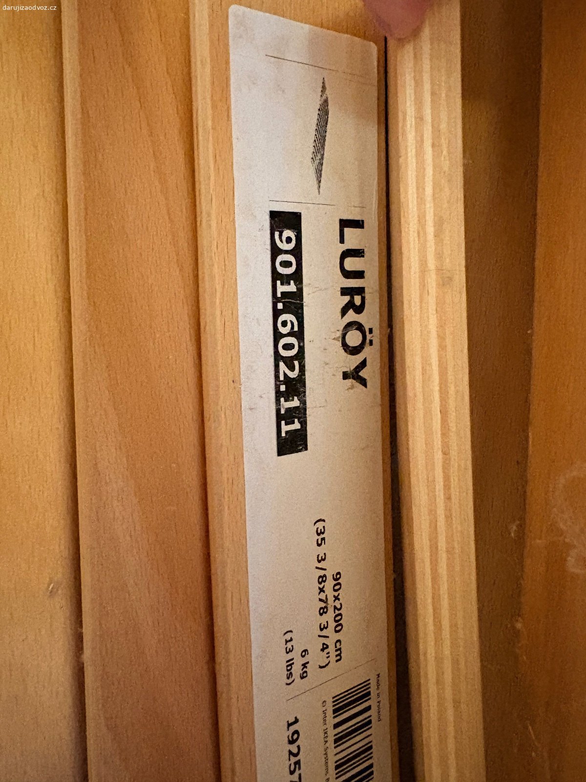 Daruji latkovy rost ikea. V dobrem stavu, nevyuzijeme, za odvoz. Rozmer 90x200cm. V pripade zajmu piste email/sms.