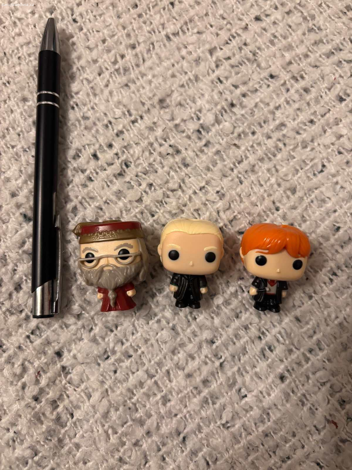 Daruji postavičky Harry Potter. 3 ks, Brumbál, Malfoy a Ron Weasley

V případě zájmu prosím kontaktujte přes mobil.