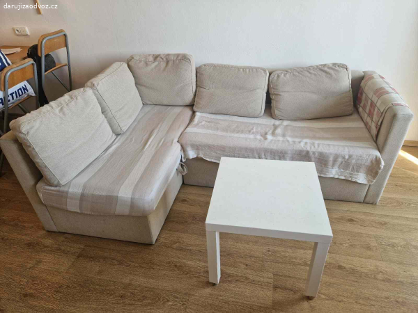 Daruji rozkládací rohovou sedací soupravu, stolek