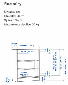 Daruji za odvoz policovou skříň IKEA