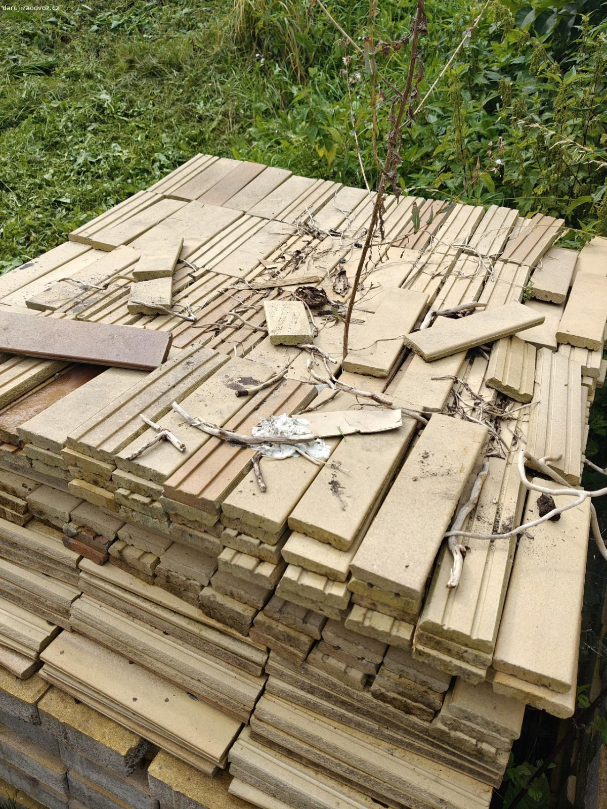 Daruji za odvoz. Daruji za odvoz dlaždice na venkovní sokl.