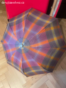 RETRO deštník včetně koženkového pouzdra