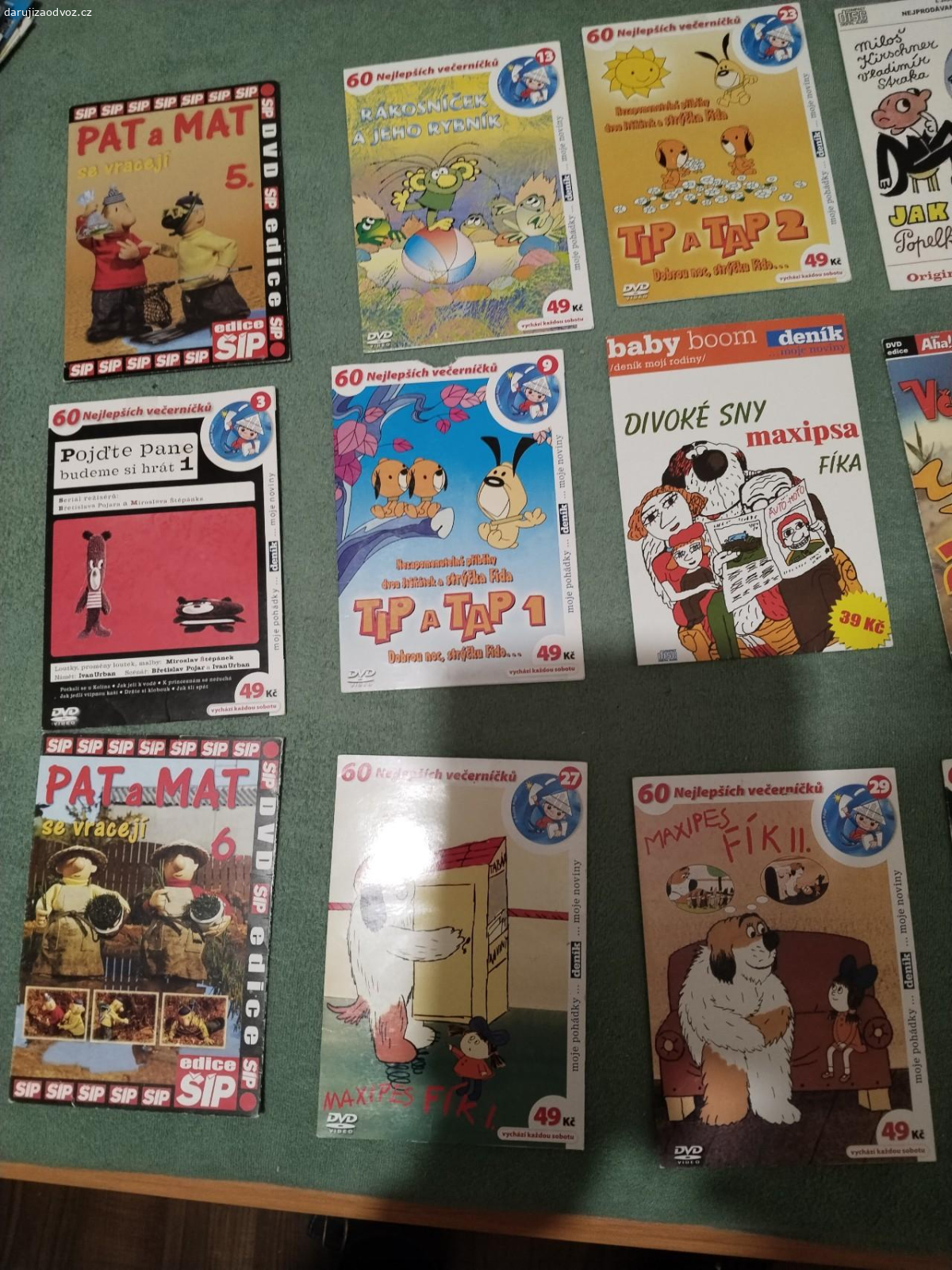 DVD pohádky a večerníčky. daruji za odvoz tyto DVD co jsou na obrázku