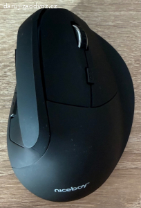 Ergonomická vertikální myš Niceboy M40 + podložka