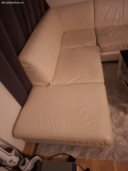 Kožená rohová sedačka