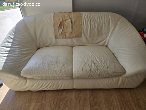 kožená sedačka