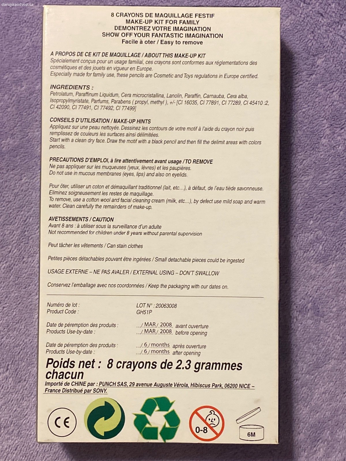 Malování na obličej pro fanoušky. Daruji za odvoz.