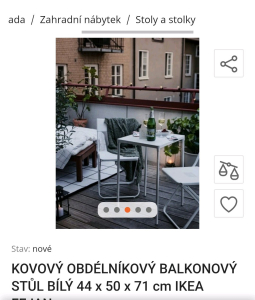 Maly balkonovy stolek IKEA