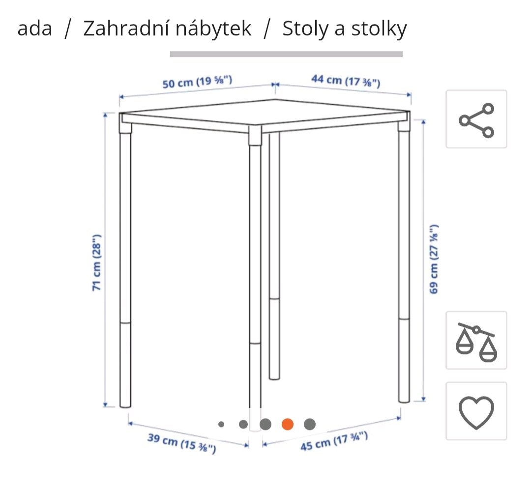 Maly balkonovy stolek IKEA. odvoz: Pozořice u Brna. 
stul je novy, jeste zabaleny.