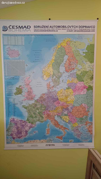 Mapa Evropy s PSČ kody (spediční mapa)