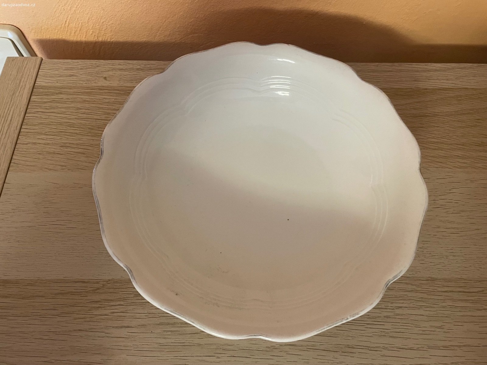 Porcelánová mísa - průměr cca 24 cm. Daruji porcelánovou mísu, průměr cca 24 cm. Bez vad. K vyzvednutí po předchozí domluvě na Praze 4. Lze zaslat i Zásilkovnou při platbě předem. Daruji další věci za ODVOZ viz. inzeráty!