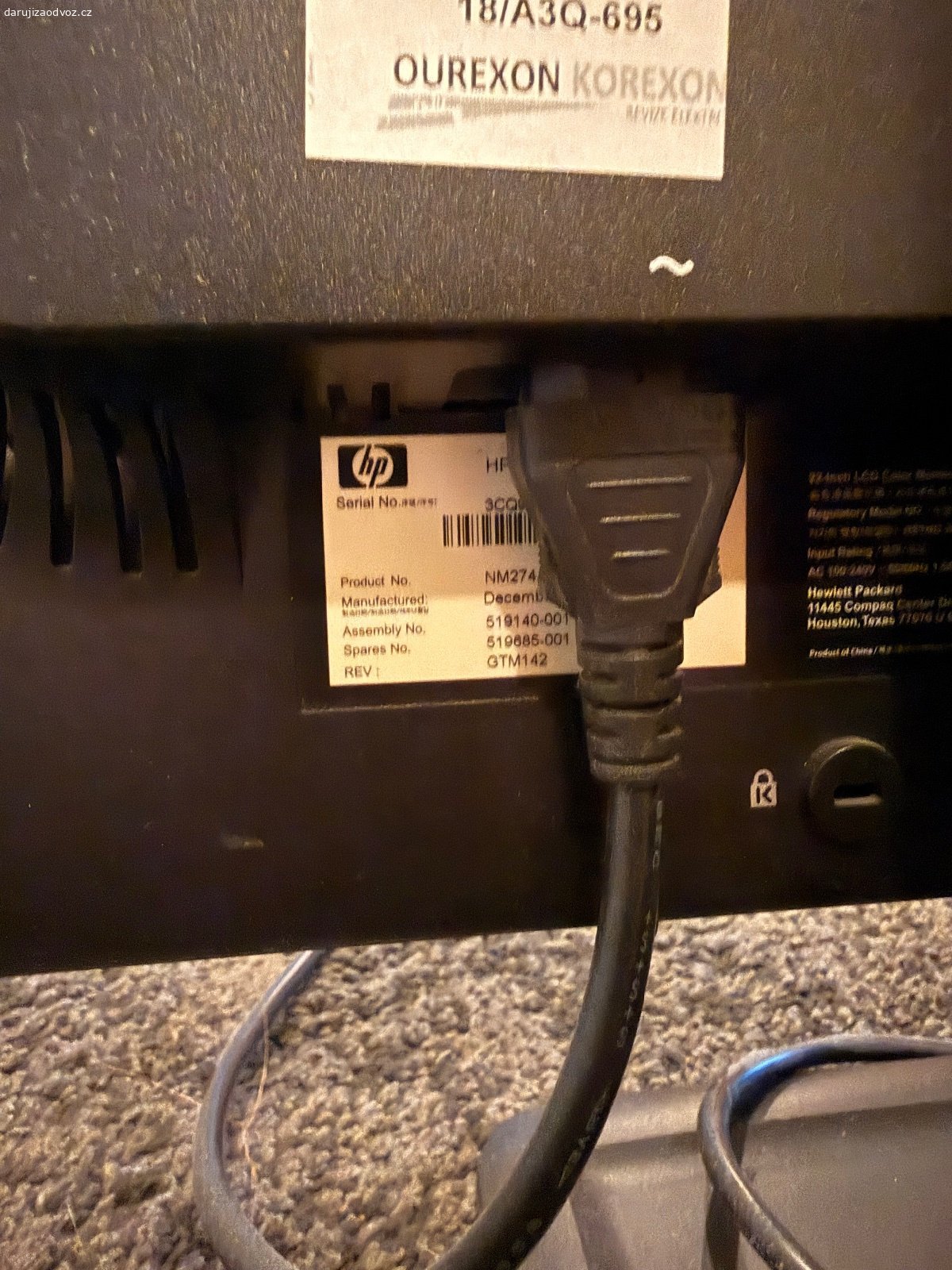 Monitor. Pouze osobní převzetí
