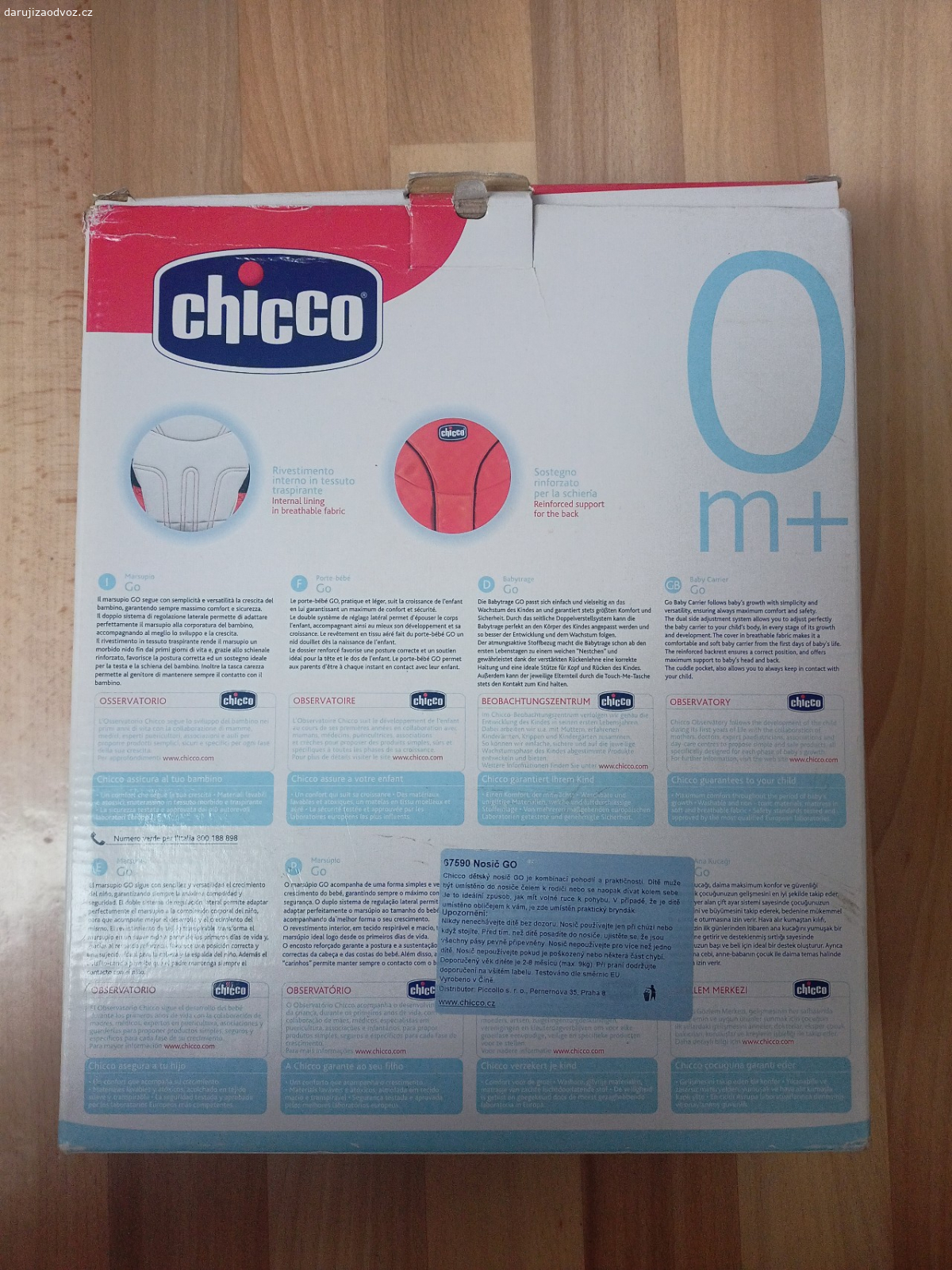 nosítko 3,5 - 9 kg. -