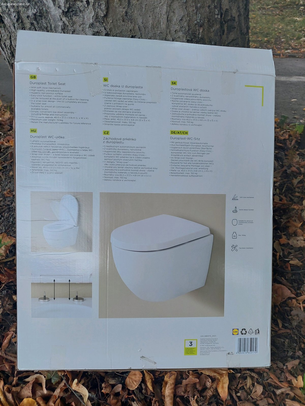 Nové záchodové prkýnko Livarno. Nové nevybalené záchodové prkýnko Livarno Duroplast