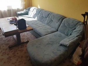 Obývací stěna, stůl,  sedačka (nerozkládací)