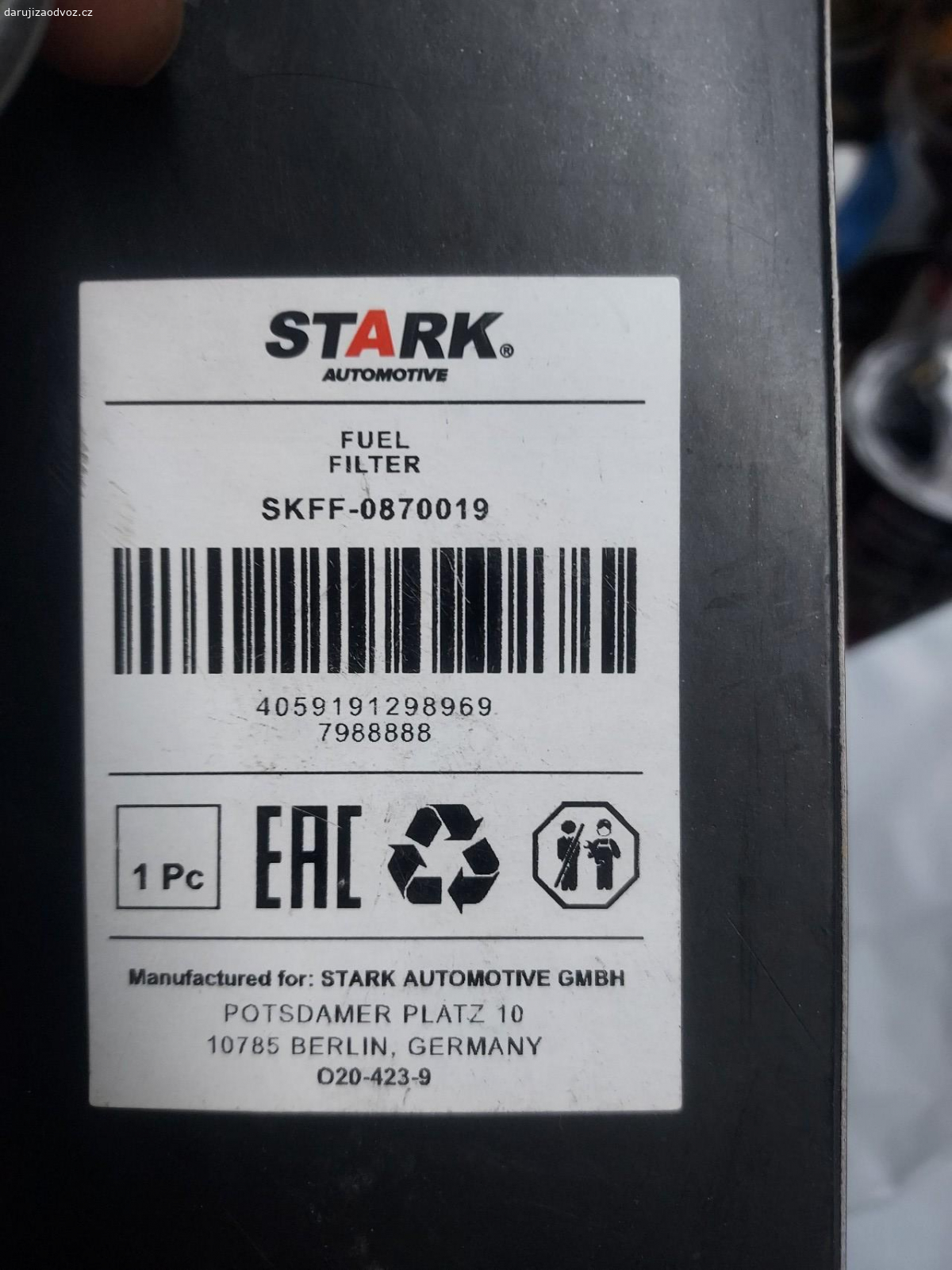 palivovy filtr. palivový filtr pro toyotu yaris 1.4 D4D nový nepoužitý.