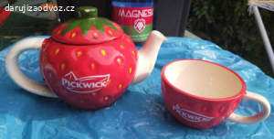 Pickwick konvice na čaj s víčkem a hrnek