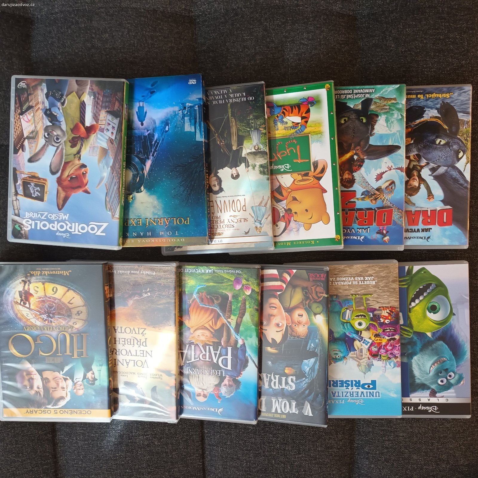 Pohádky na DVD. Daruji za odvoz nebo poštovné větší množství pohádek a filmů na DVD. Odběr možný pouze do konce září, potom odvážím do sběrného dvora.