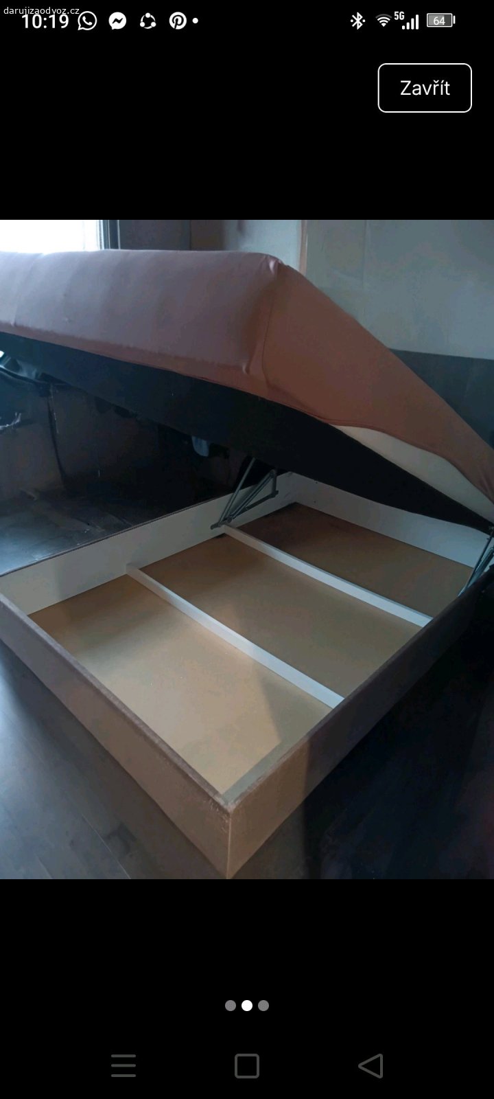postel 140 x 200 s úložným prostorem. postel 140 x 200 s velkým úložným prostorem, používaná asi 5 let