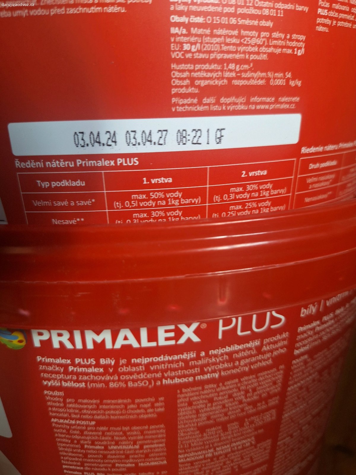 primalex. neotevrena balenin primalexu, propadla doba trvanlivosti. 2x4 kg a 1x mikostop 1l. piste prosim sms
