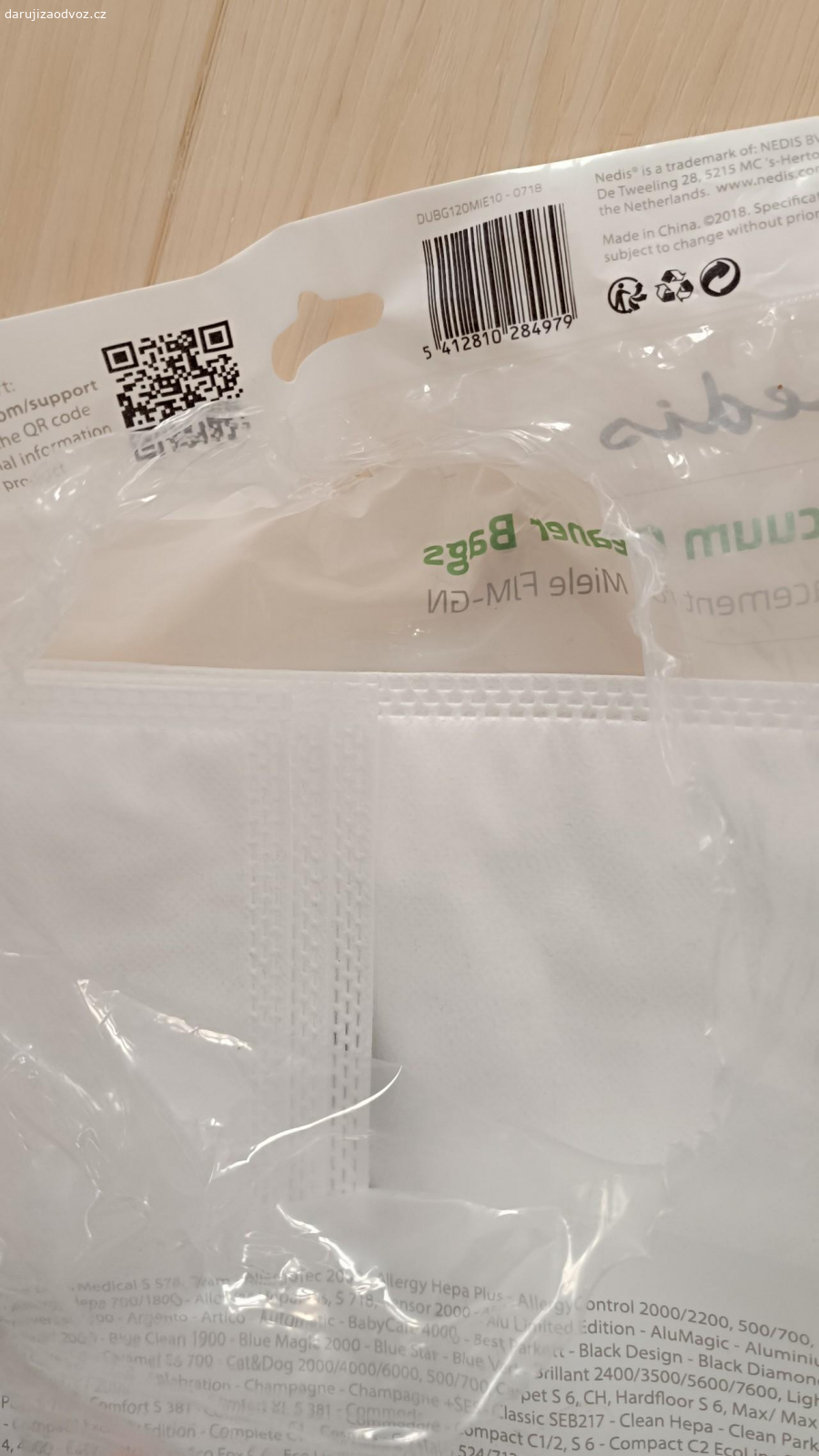 Pytle do vysavače. Daruji 3 pytle do vysavače,v případě zájmu pište SMS.