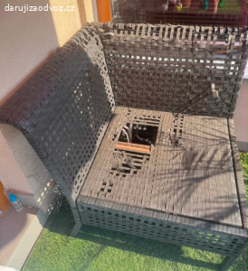 Ratanové křeslo IKEA ,kovová konstrukce