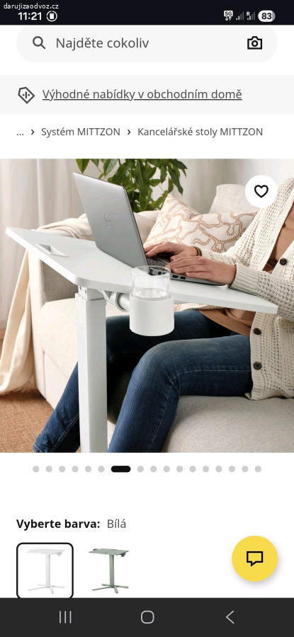 Robustni ikea stul pod notebook