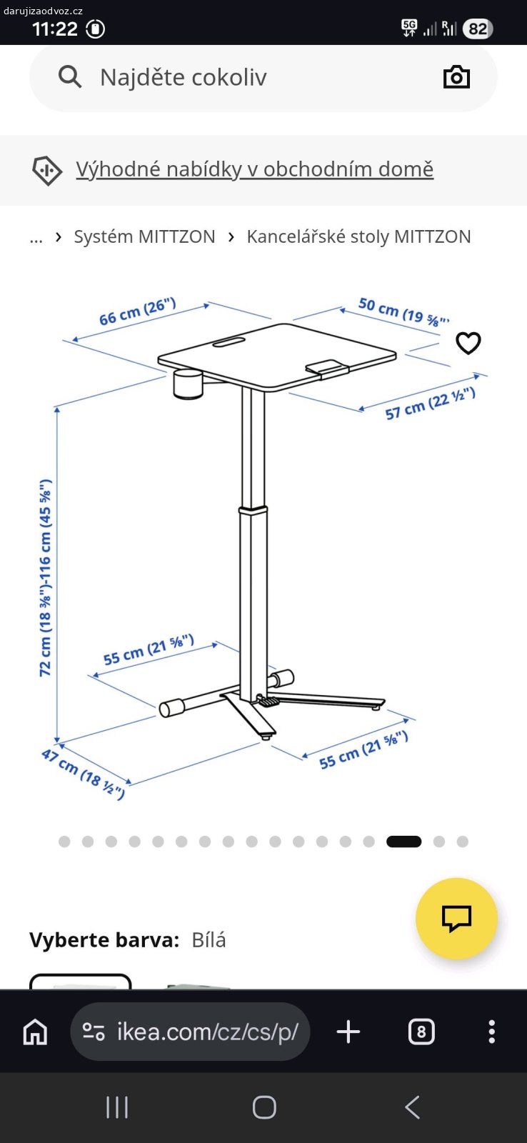Robustni ikea stul pod notebook. stul ikea uplne novy, jeste zabaleny v krabici, jde nastavit vyska, sklopit atd
vyzvednuti: Pozorice u Brna