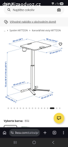 Robustni ikea stul pod notebook