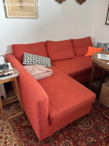 Pohovka IKEA rohová, rozklad. s úlož. prostorem