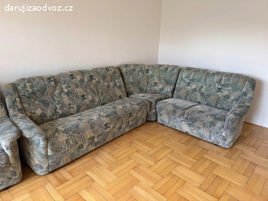 Rohová sedaci souprava a křeslo