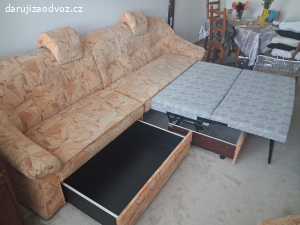 Rozkládací sedačka s úložným prostorem
