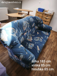 sedačka, komoda, rohový stůl, postel