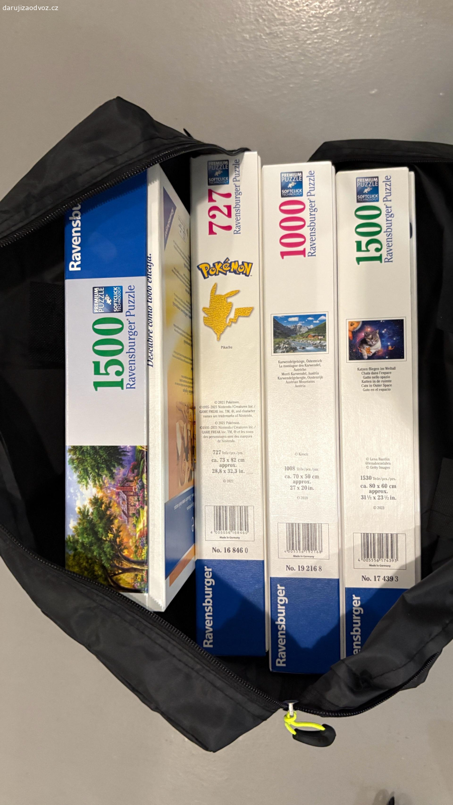 Set puzzle Ravensburger. Daruji 7x puzzle - viz fotografie 
Jsou v pořádku a kompletní.

v případě zájmu si je odvezete z Uhříněvsi 
Ideálně všední den k večeru