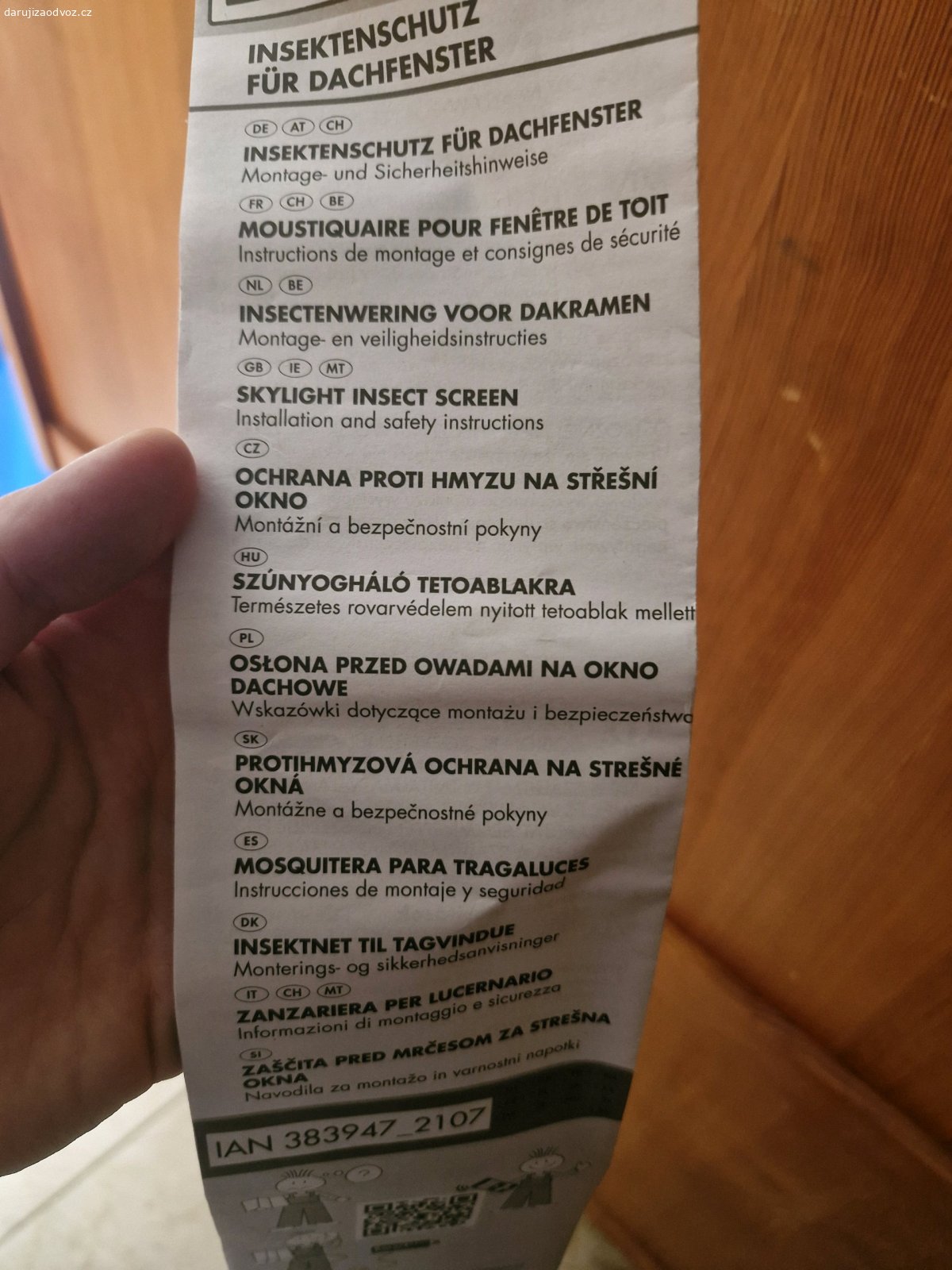 Síť do střešních oken 2x. Daruji dvě síťe do střešních oken. Jedna krabice jen rozbalená, druhá krabice neotevřená. Rozměry dle fotografií. Výrobce Lidl.