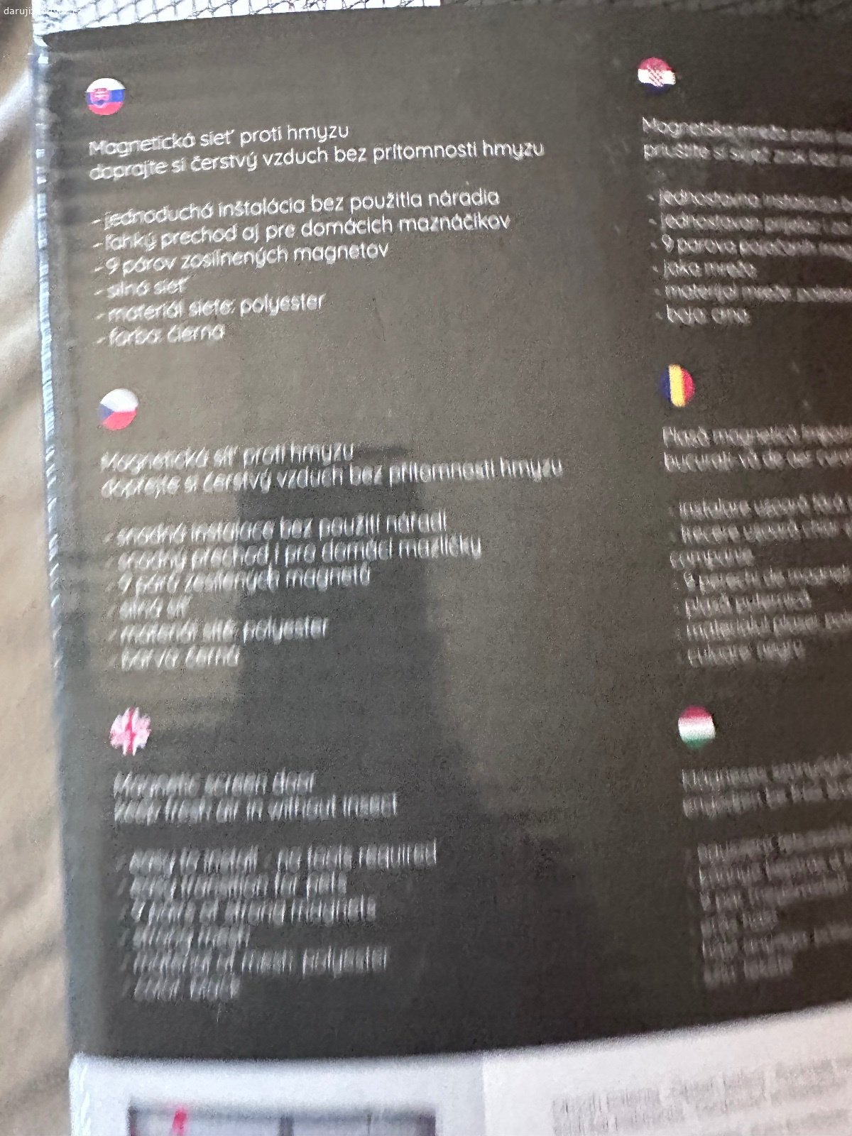 Síť proti hmyzu - magnetická. Daruji za odvoz - nová. 
2 ks. 
NEPOSÍLÁM.