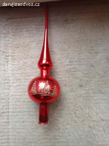 Skleněná špička na stromeček