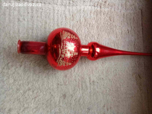 Skleněná špička na stromeček