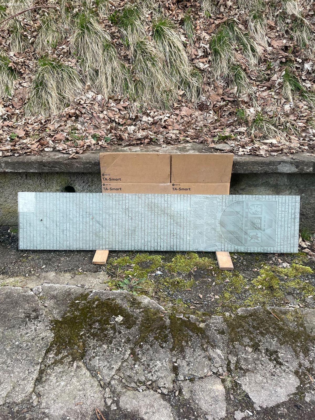 sklo-nejléle vše najednou. foto 1  74x224cm a tloušťka 0,8cm
           2 kusy - Bez nápisu

foto 2-3  43,9x212,9cm 
               4 kusy - nápis Městská policie

foto 4  67,9x212,2cm
            2 kusy - nápis Výstavní síň 

foto 5  60,2x220cm
            2kusy -Mestska knihovna