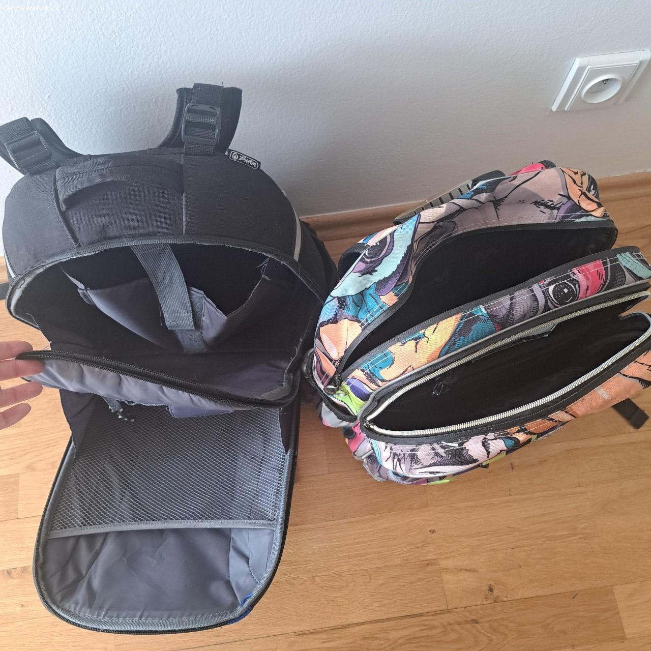 školní batoh- k opravě. ráda bych věnovala školní batohy značky Kroon a Herlitz. Batohy byly nošeny a zničily se jim zipy. Kbyby si u nich někdo uměl vyměnit zip (nejde vyměnit pouze jezdec, nutný celý zip), stále by sloužily dobře. Dobděr Praha 8